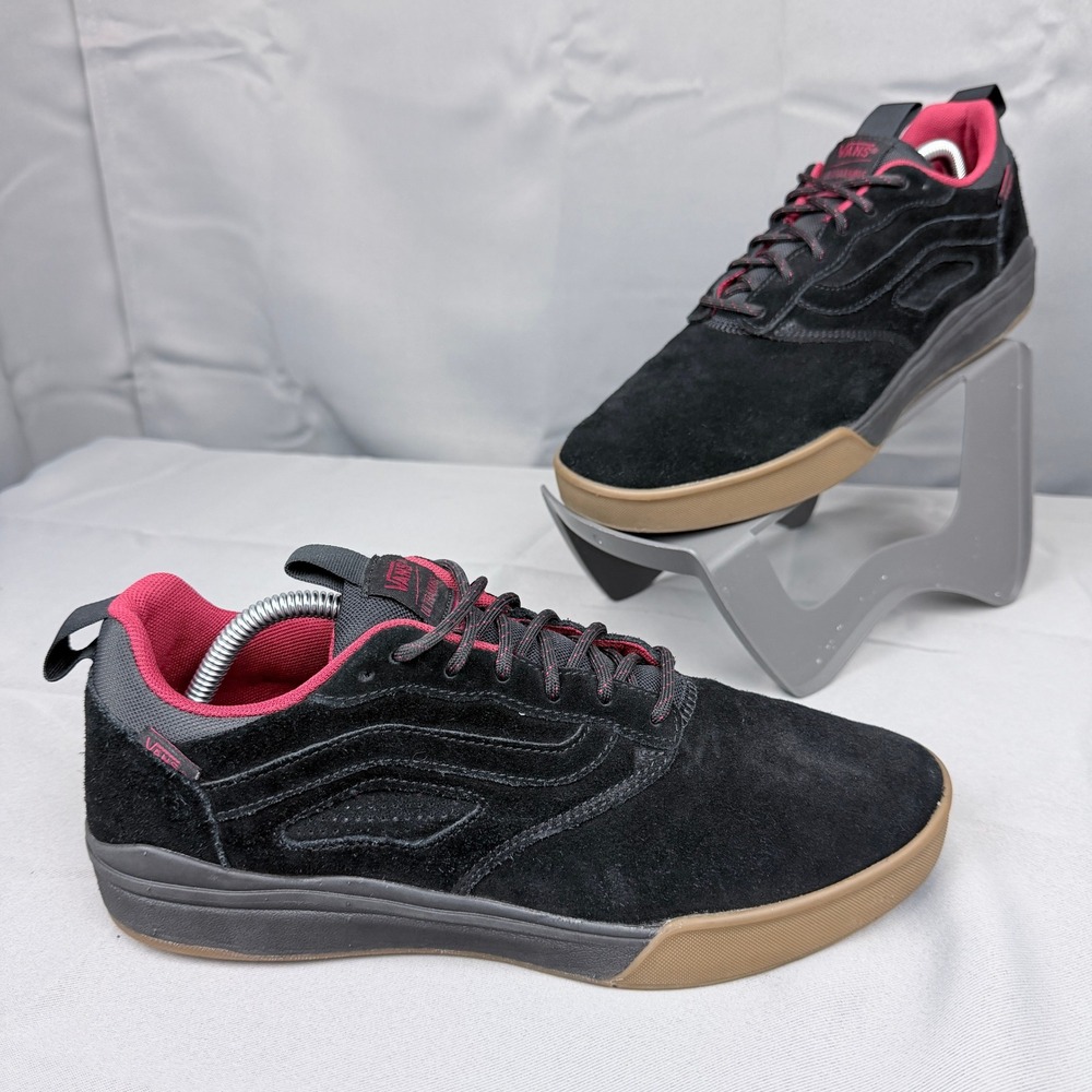 Vans UltraRange Pro Spitfire Black Red Gum Suede Skate Shoes Mens 10.5 500383